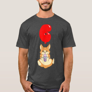 Camiseta Bubble Tea Hamster - 6 Birthday - Kids Balloon P