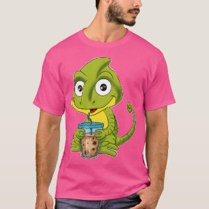 Camiseta Bubble Tea Kawaii Chameleon I Boba Tea Otaku Chame