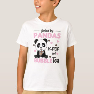 Camiseta Bubble Tea Panda Chocolate K-Pop e Boba