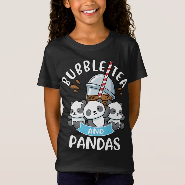 Camiseta Bubble Tea Panda Gift Girls Boba Tea Bubble Tea (Frente)
