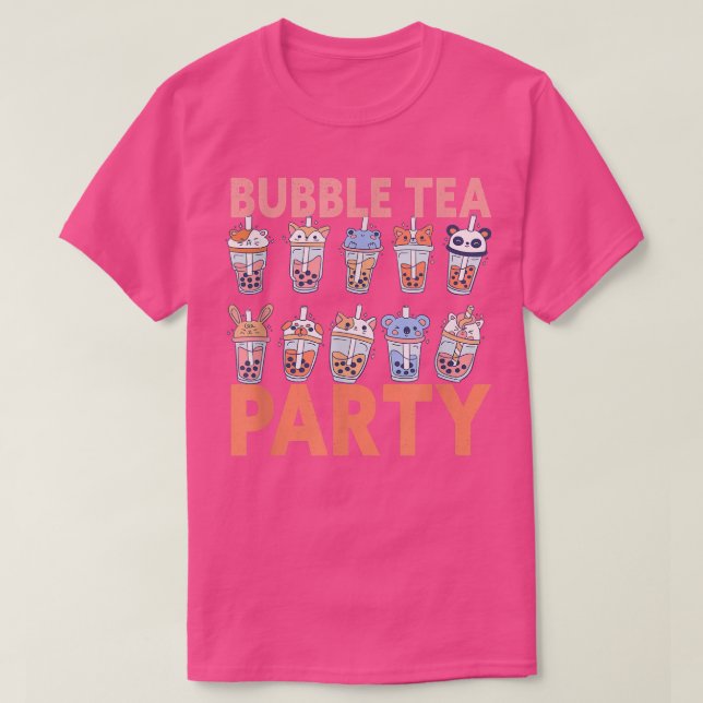 Camiseta Bubble Tea Party Funny Boba Tea Kawaii509 (Frente do Design)