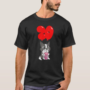 Camiseta Bubble Tea Puppy 20 Birthday Kids Balão Parte