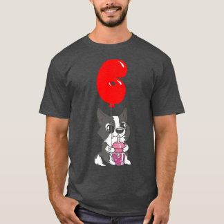 Camiseta Bubble Tea Puppy - 6th Birthday - Kids Balloon Par