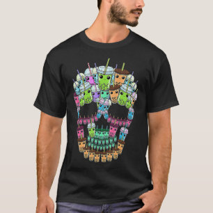 Camiseta Bubble Tea Skull Men Boba Tea Gift Women Bubble T