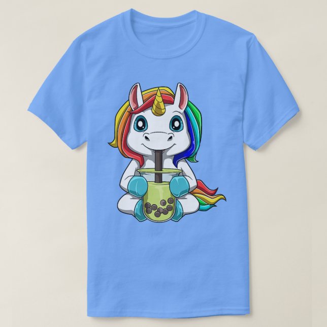 Camiseta Bubble Tea Unicorn Boba Tea 528 (Frente do Design)