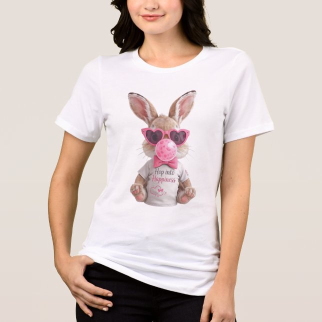 Camiseta Bubblegum de Coelho Fofo (Frente)