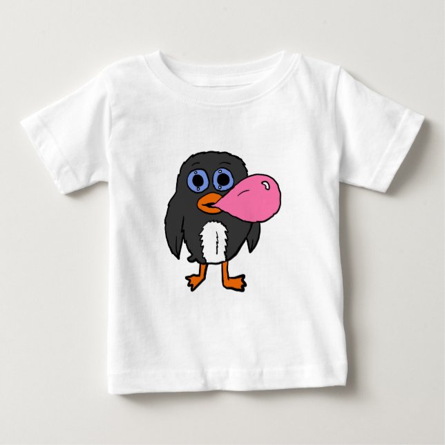 Camiseta Bubblegum soprando Pinguim (Frente)
