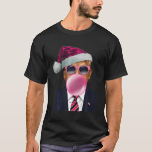 Camiseta Bubblegum Trump Soprando Bolha Goma Pia de Natal