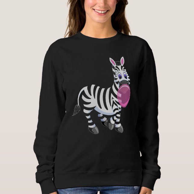Camiseta Bubblegum Zebra Cute Zoo Animal (Frente)