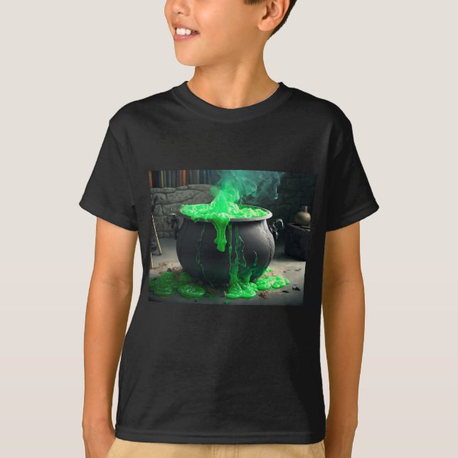 Camiseta Bubbling Witch's Cauldron Halloween (Frente)