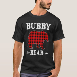 Camiseta Bubby Bear Christmas Pajama Red Xadrez Buffalo Fam