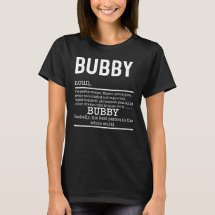 Camiseta Bubby Definição Vovó Dia Mãe