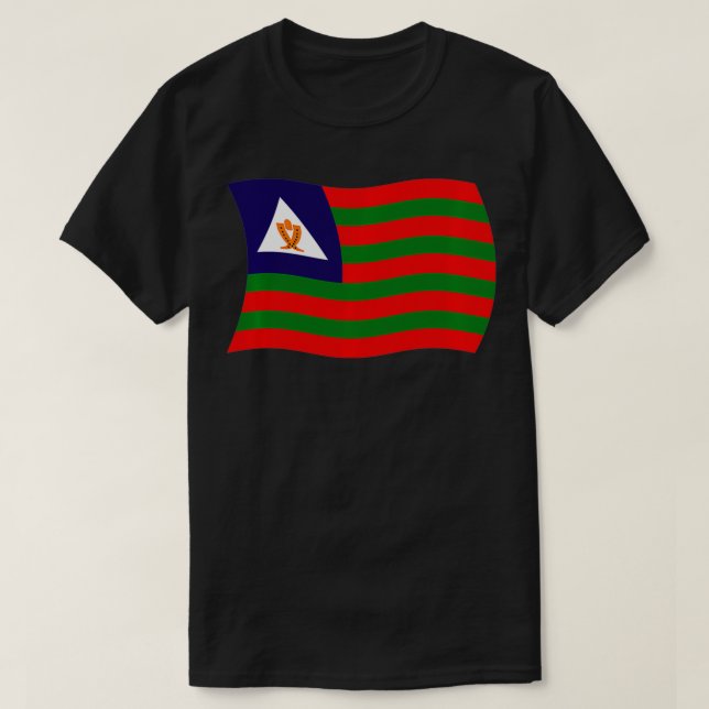 Camiseta Bubi Tribal Flag Africa African Bioko Island Guine (Frente do Design)