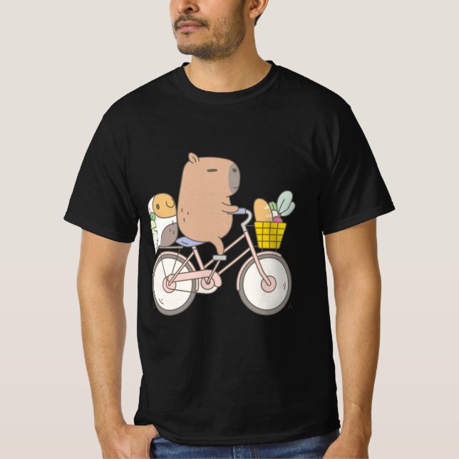 Camiseta Bubu the Guinea Pig Biking (Frente)