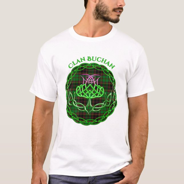 Camiseta Buchan Scottish Tartan Celtic Thistle (Frente)