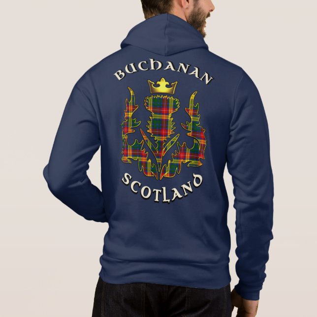 Camiseta Buchanan Clan Crachá & Tartan w/Motto (Verso)