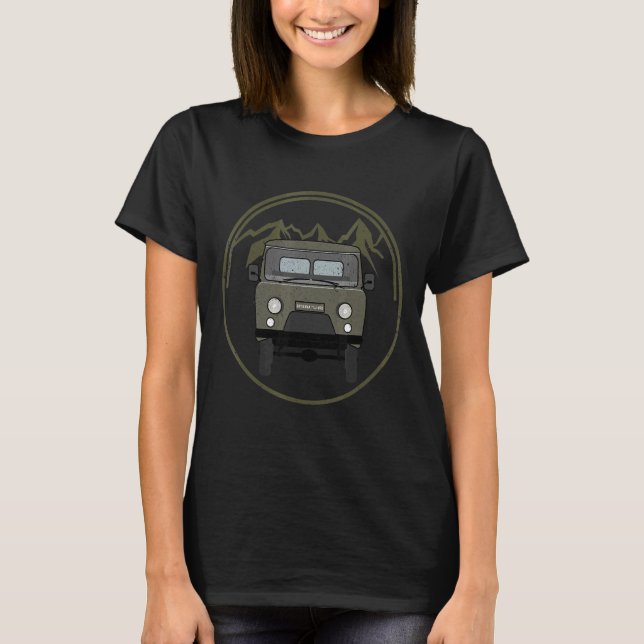 Camiseta Buchanka UAZ 452 Off Road 4x4 Minivan Camping 1 (Frente)