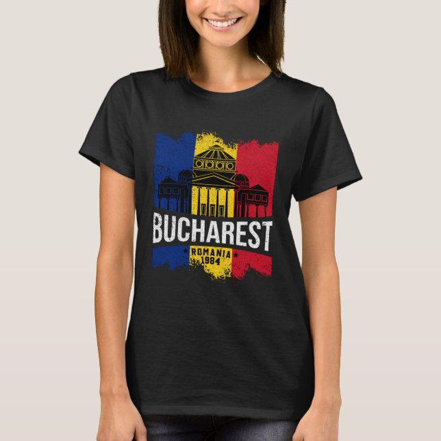 Camiseta Bucharest Bucuresti Romania National Pride Patriot (Frente)