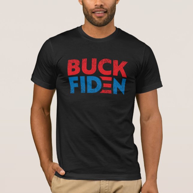 Camiseta Buck Fiden F Biden pro Trump 2024 eleição (Frente)