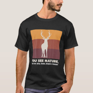 Camiseta Buck Hunting Eu Vejo Deer Jerky Engraçado Caçando