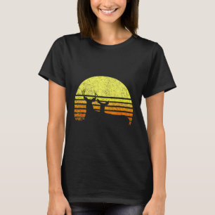 Camiseta Buck Mule Deer Hunting Pai Vintage Retro Sun Arco