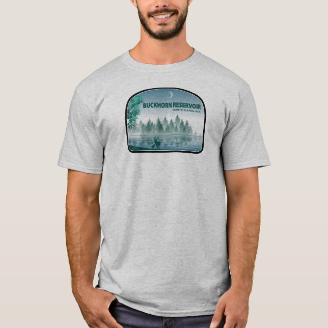 Camiseta Buckhorn Reservoir North Carolina Deer (Frente)