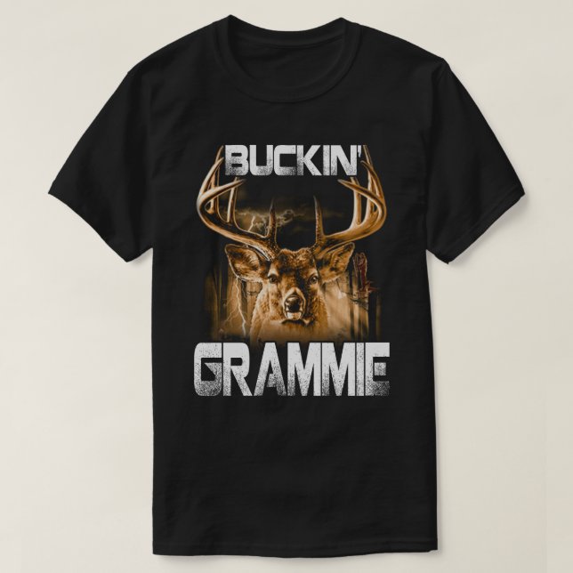 Camiseta Buckin' grammie Deer Hunter (Frente do Design)
