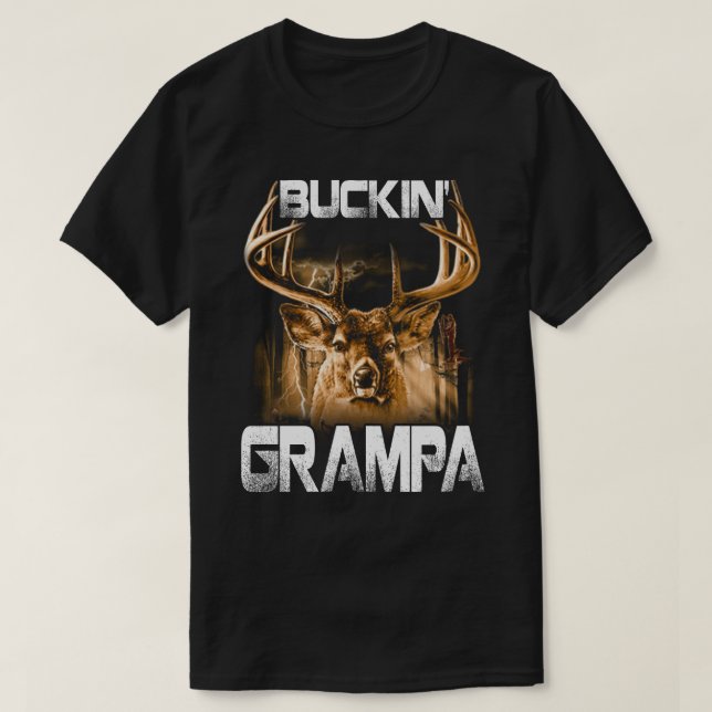 Camiseta Buckin' grampa Deer Hunter (Frente do Design)