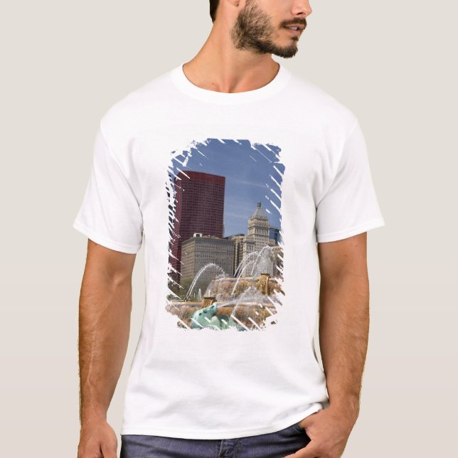 Camiseta Buckingham Fountain, localizado em Grant Park, (Frente)