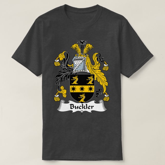 Camiseta Buckler Coat of Arms Family Crest  (Frente do Design)