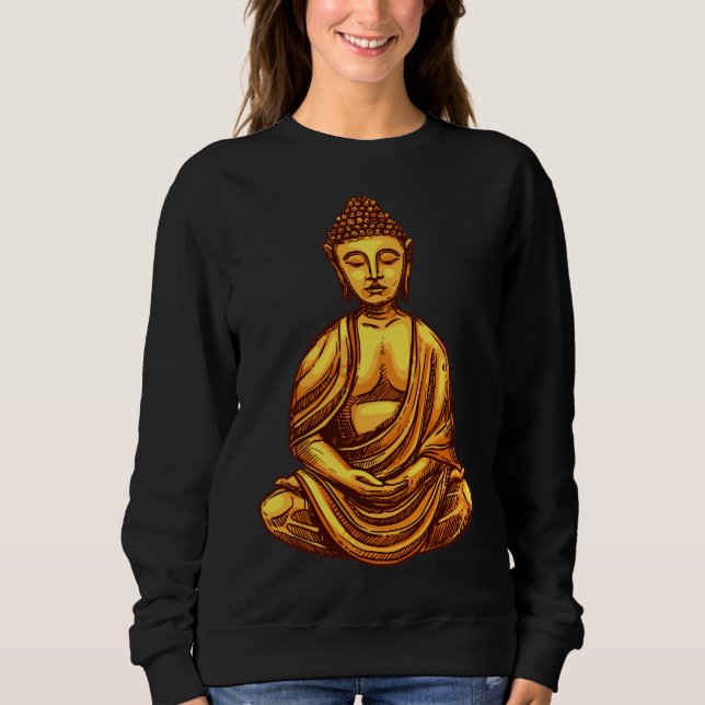 Camiseta Buda 5 Estátua Buda Buda Parede Buda (Frente)