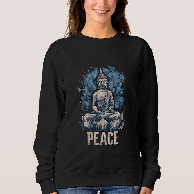 Camiseta Buda abstrato - Flor Lotus - Budas espirituais (Frente)