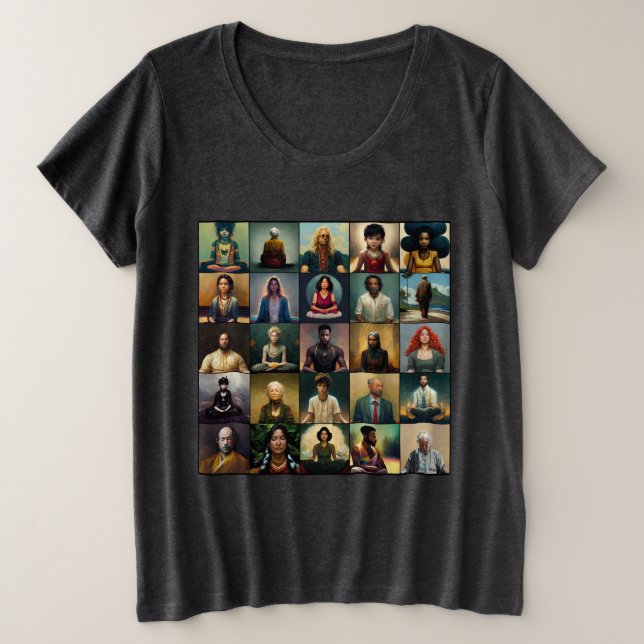 Camiseta Buda Cotação: Medite, não seja descuidado (Frente do Design)