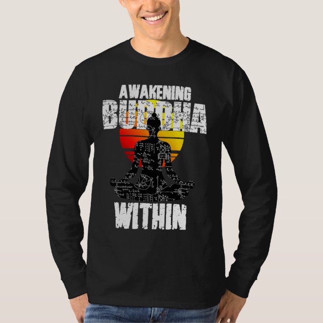 Camiseta Buda Despertando, Consciência Espiritual, Professo (Frente)