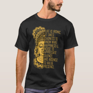 Camiseta Buda Garota Espiritual Homens Design Roupas Med