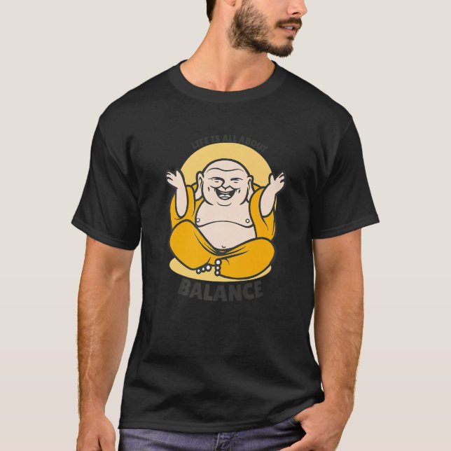 Camiseta Buda Monk Namaste A Vida Do Budismo É Tudo Sobre B (Frente)