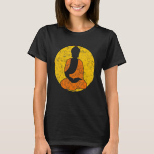 Camiseta Buda Monk Namaste Orando Sorriso Feliz Ria