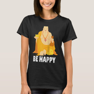 Camiseta Buda Monk Namaste Orando Sorriso Feliz Ria