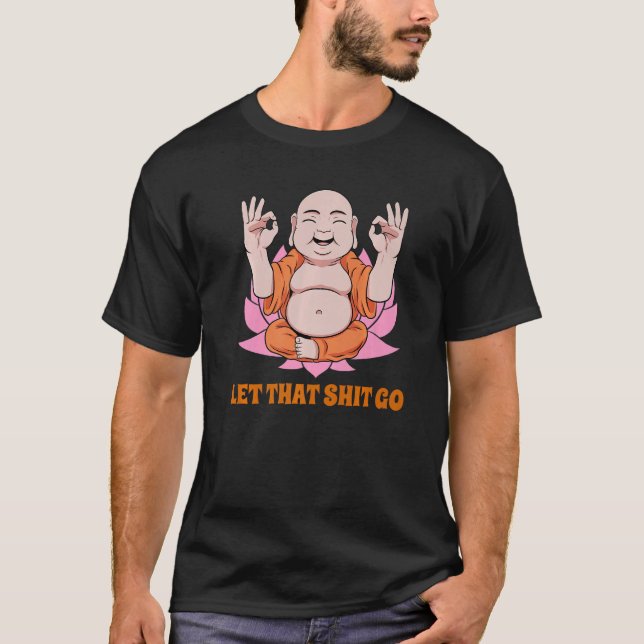 Camiseta Buda Monk Namaste Sorria Felicidade Deixando Preoc (Frente)