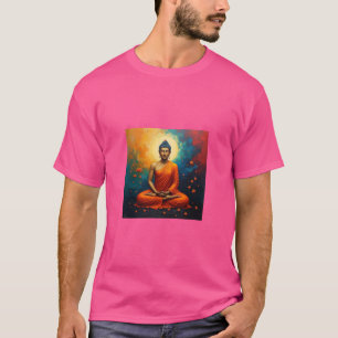 Camiseta Buda na Arte Abstrata Colorida pela TravelArty! 🧘