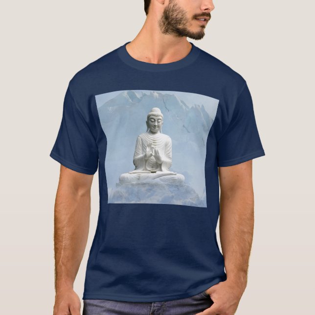 Camiseta Buda nas montanhas acima das nuvens (Frente)