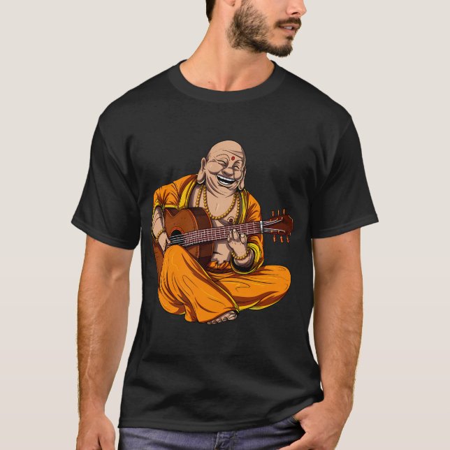 Camiseta Buda Tocando Guitarra (Frente)