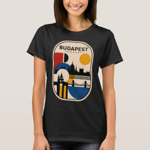 Camiseta Budapest Antiga Hungria Bauhaus Geométrico Horizon