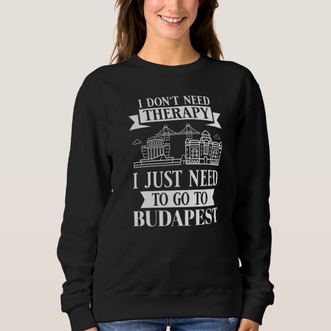Camiseta Budapest Hungary City Skyline Map Travel (Frente)