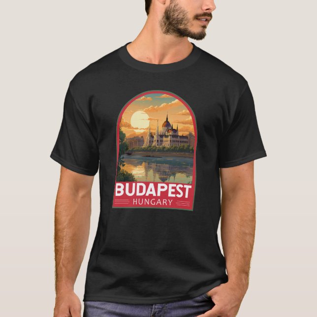 Camiseta Budapest Hungary Viagem Art Vintage (Frente)