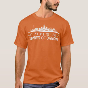 Camiseta Budapest Skyline Gps Coordenadas Capital Hungria