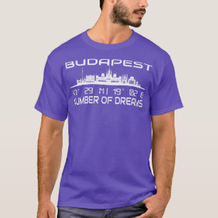 Camiseta Budapest Skyline Gps Coordenadas Capital — Hungria