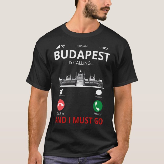 Camiseta Budapeste Chamar Hungria de Souvenir (Frente)