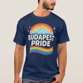 Camiseta Budapeste Orgulho LGBTQ+ Horizonte Arco-íris