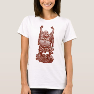 Camiseta Buddha de riso (obscuridade - vermelho)